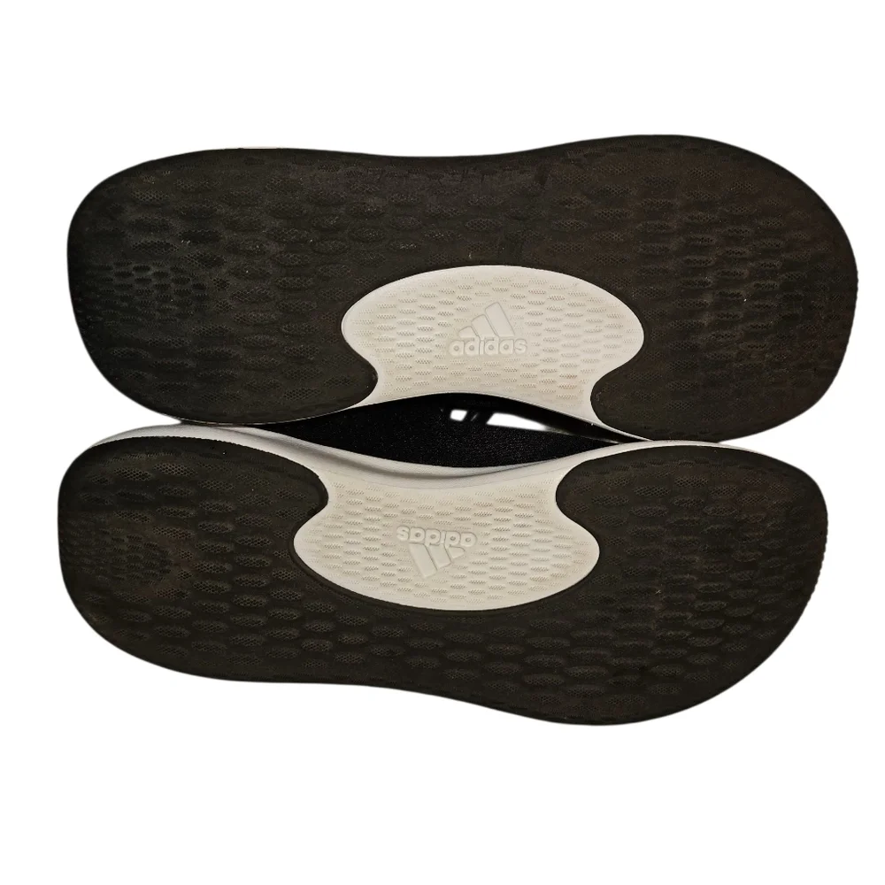 Adidas Cloudfoam Black Sneakers with Leopard Print Womens Size 8 - Picture 6 of 7